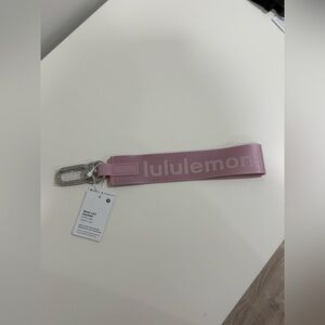 NWT Lululemon Keychain in Pink Peony/White Opal